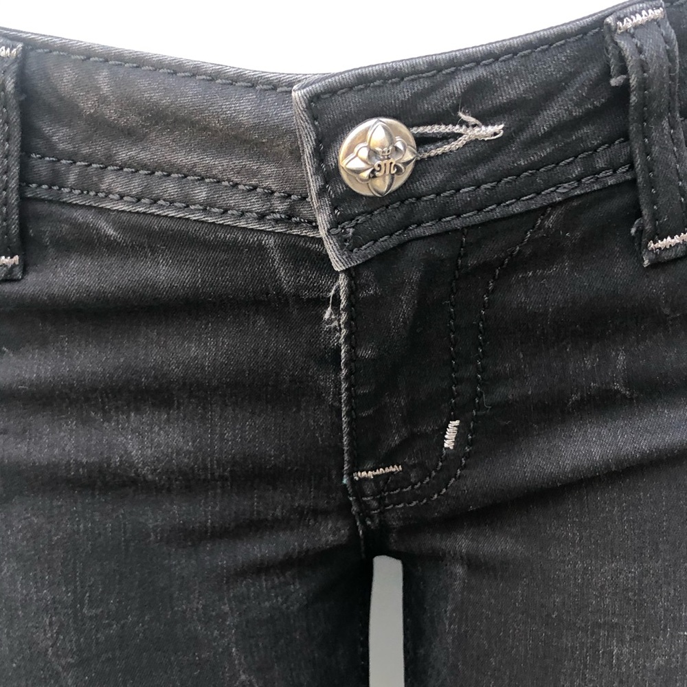 Miss Me Angel Wings Black Jegging Size 28 - image 5